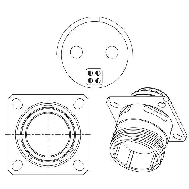 HV00RF25-56R Amphenol Aerospace Operations  Conjuntos de conectores circulares
